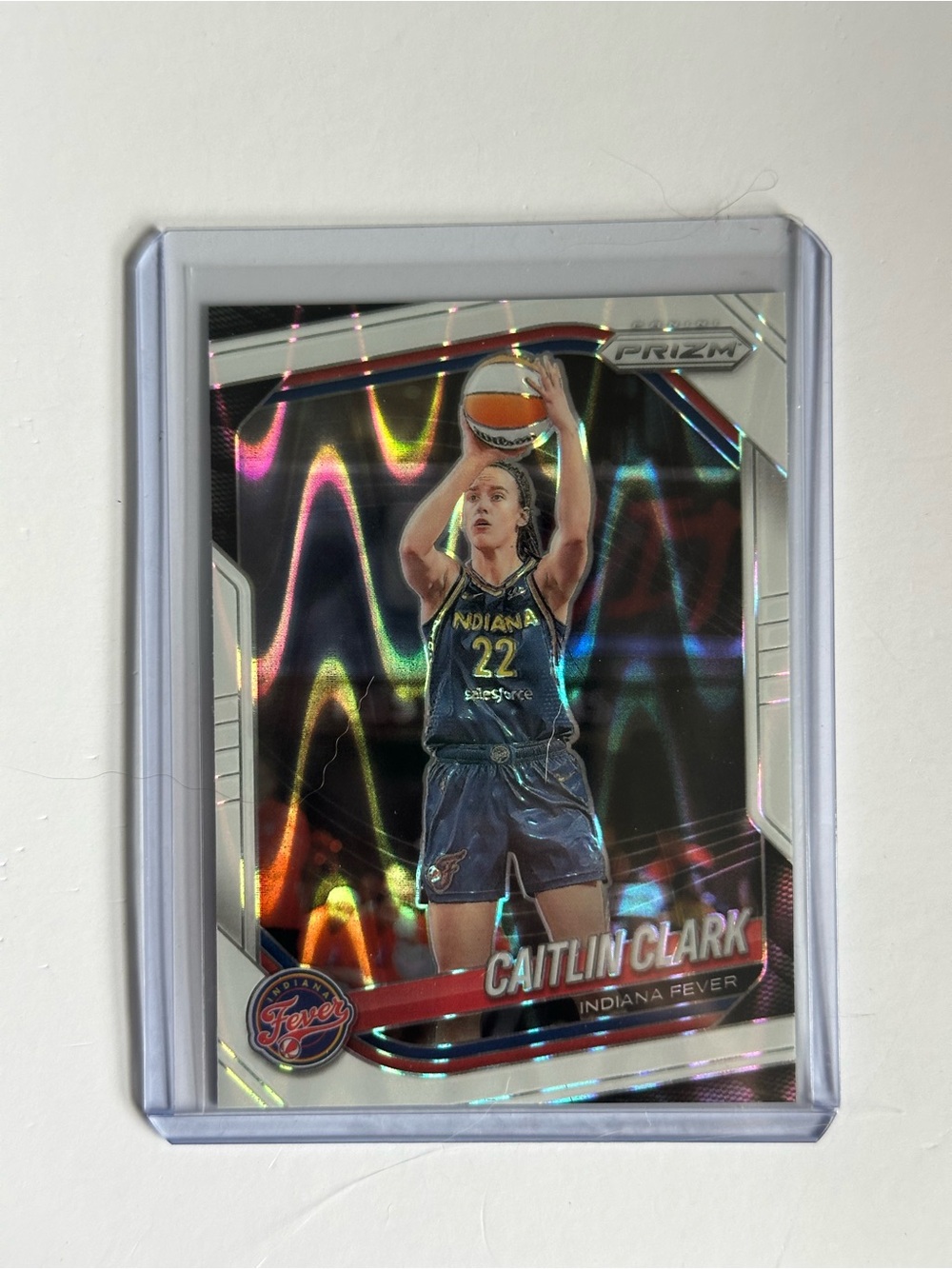 Caitlin Clark ice Prizm trading card